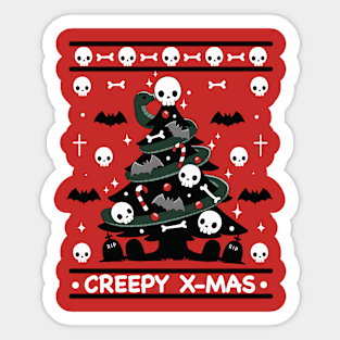 Creepy Ugly Christmas Sticker